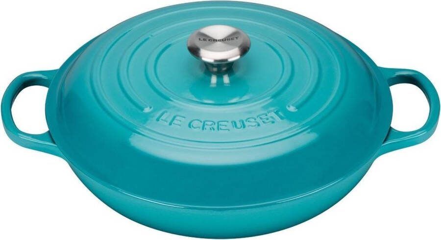 Le Creuset Campagnard braadpan 30 cm Caribbean Blue