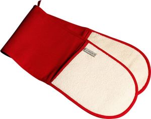 Le Creuset Dubbele ovenwant van textiel Kersenrood
