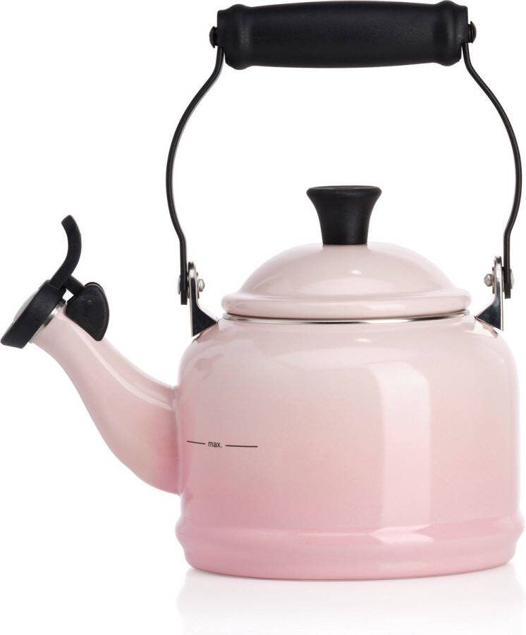 Le Creuset Fluitketel Demi 1 Liter Shell Pink