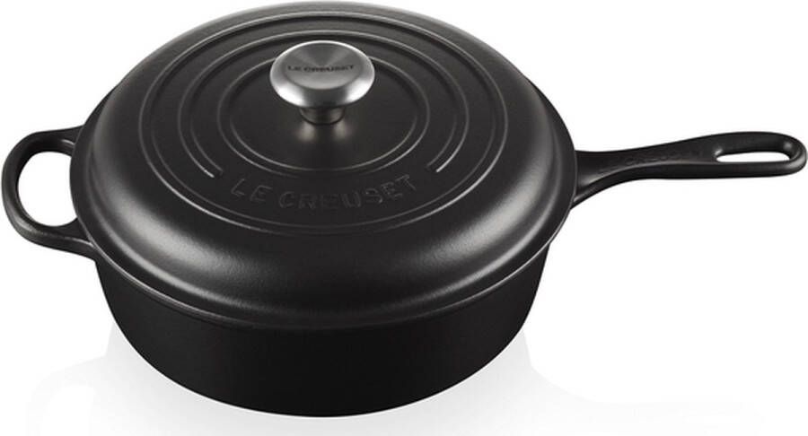 Le Creuset Cassadou braadpan 26 cm mat zwart