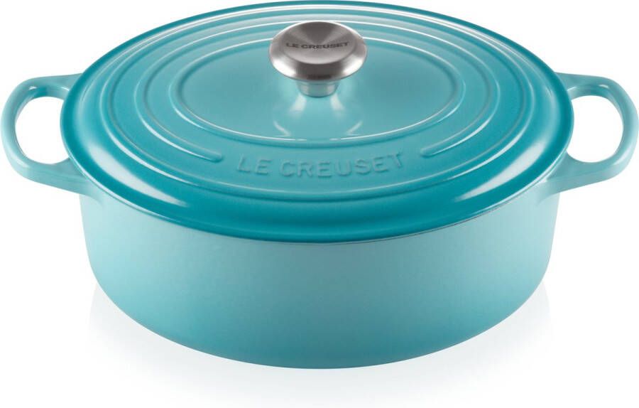 Le Creuset Gietijzeren ovale braadpan Caribbean Blue 29cm 4 7l