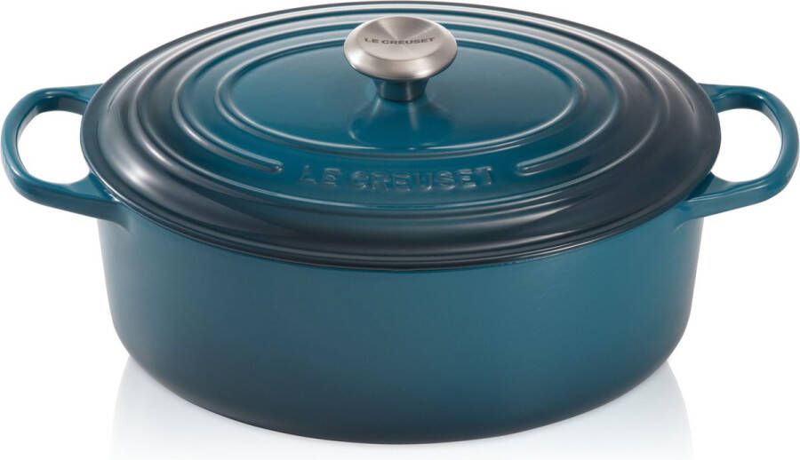 Le Creuset Gietijzeren ovale braadpan Deep Teal 29cm 4 7l