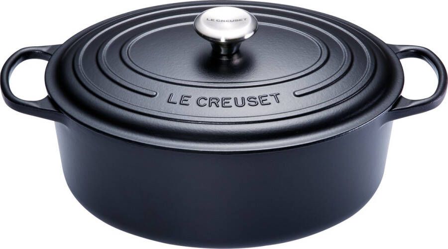 Le Creuset Gietijzeren ovale braadpan Mat Zwart 27cm 4 1l