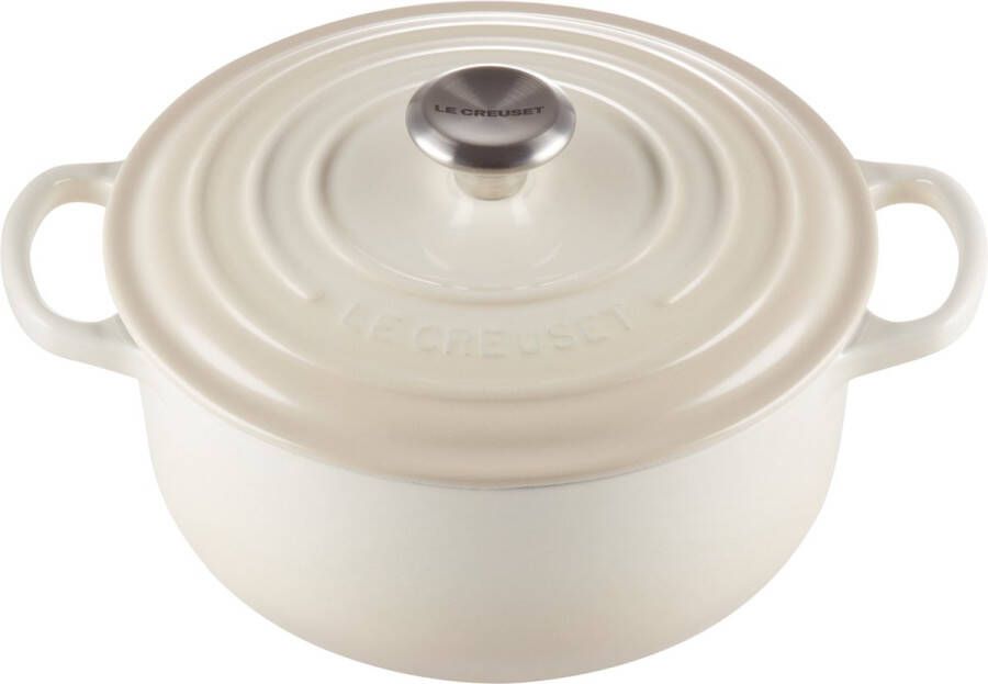 Le Creuset Gietijzeren ronde braadpan Meringue 22cm 3 3l