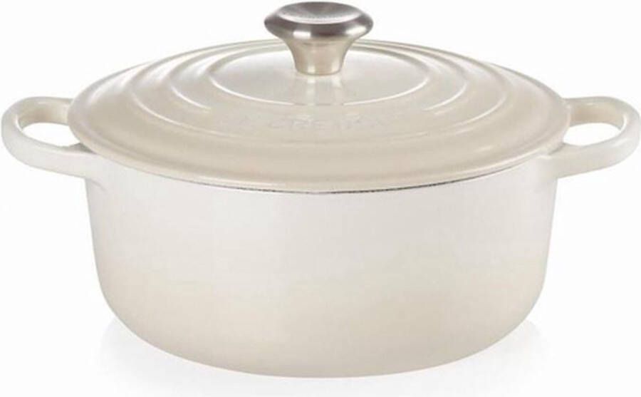 Le Creuset Gietijzeren ronde braadpan Meringue 26cm 5 3l