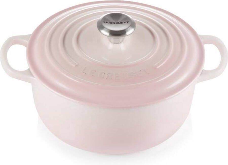 Le Creuset Gietijzeren ronde braadpan Shell Pink 24cm 4 2l