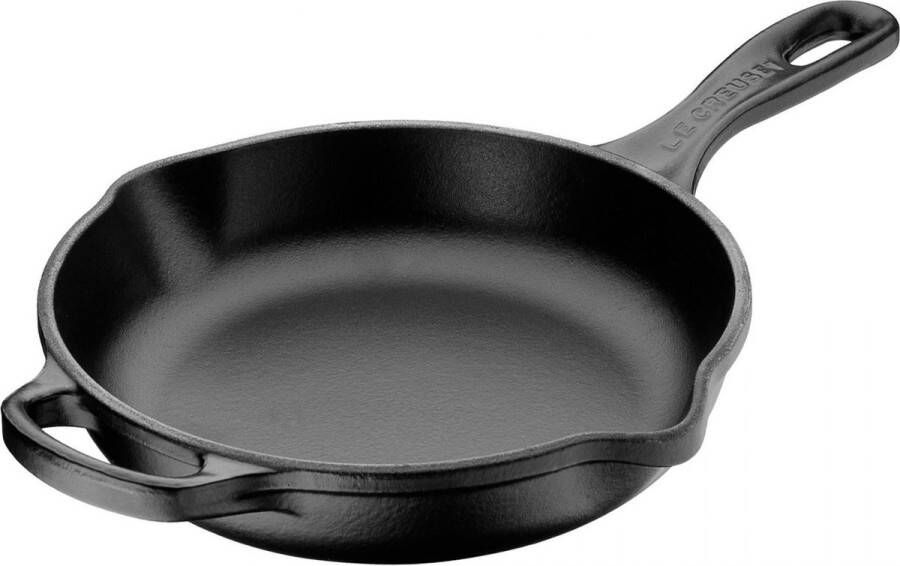 Le Creuset Skillet Signature Mat Zwart ø 23 cm geëmailleerde anti-aanbaklaag