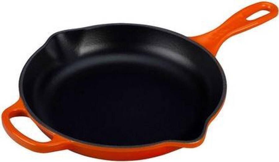 Le Creuset Skillet Signature Oranjerood ø 23 cm geëmailleerde anti-aanbaklaag
