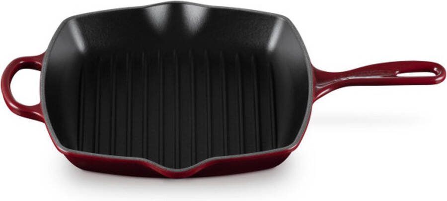 Le Creuset gietijzeren vierkante grillpan 26cm Rhône