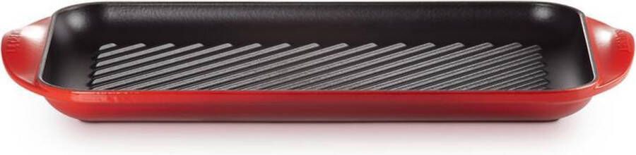 Le Creuset Grillpan Extra breed Geribbeld Kersenrood