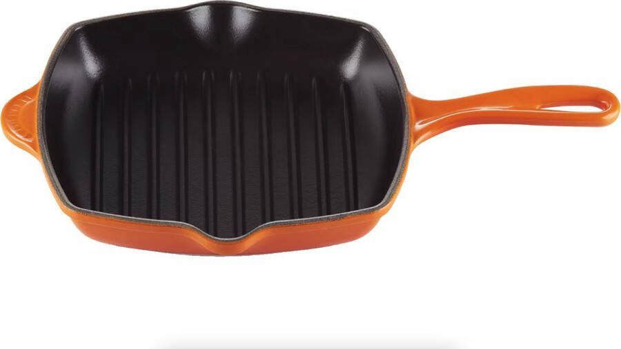 Le Creuset Grillpan Vierkant 20 cm Volcanique Flame