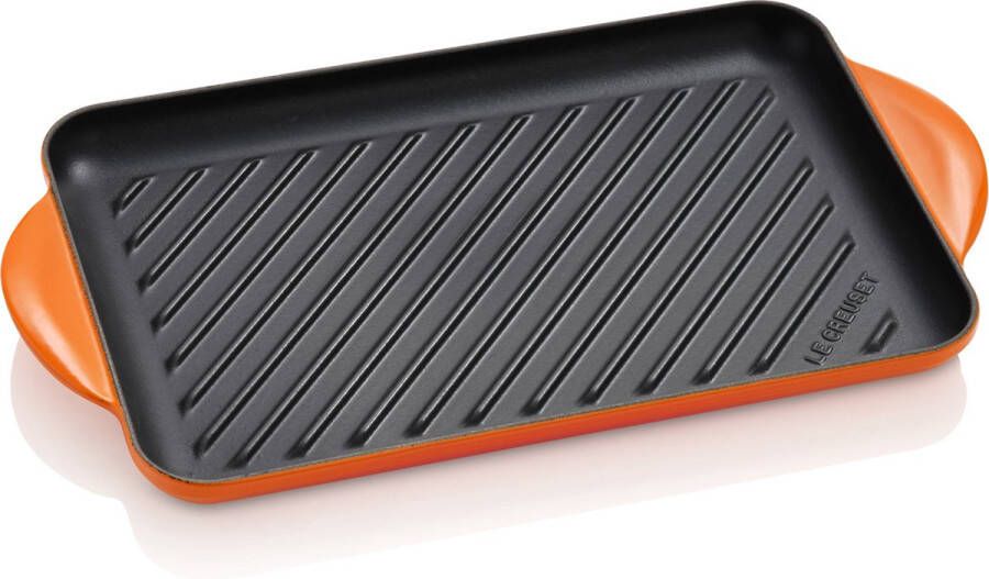 Le Creuset Gietijzeren rechthoekige grill in Oranjerood 32cm