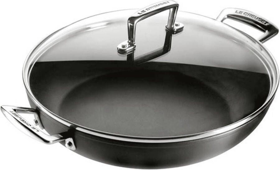 Le Creuset Hapjespan met deksel Les Forgées TNS ø 24 cm 2.3 liter standaard anti-aanbaklaag