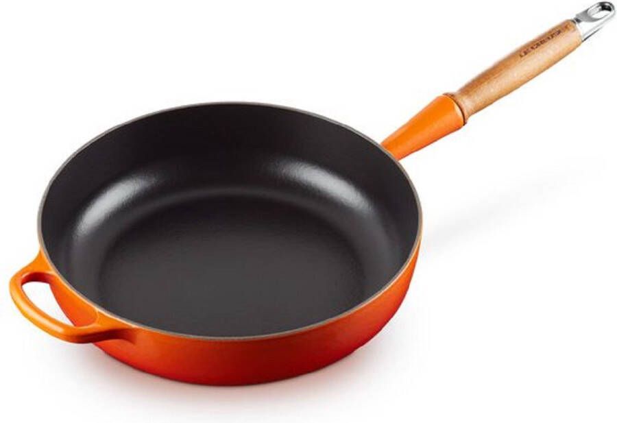 Le Creuset Hapjespan Signature Oranjerood ø 28 cm 3.6 liter- geëmailleerde anti-aanbaklaag