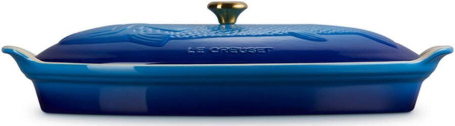 Le Creuset Heritage Ovenschaal 'Vis -' in Aardewerk Azure Ovaal 34cm