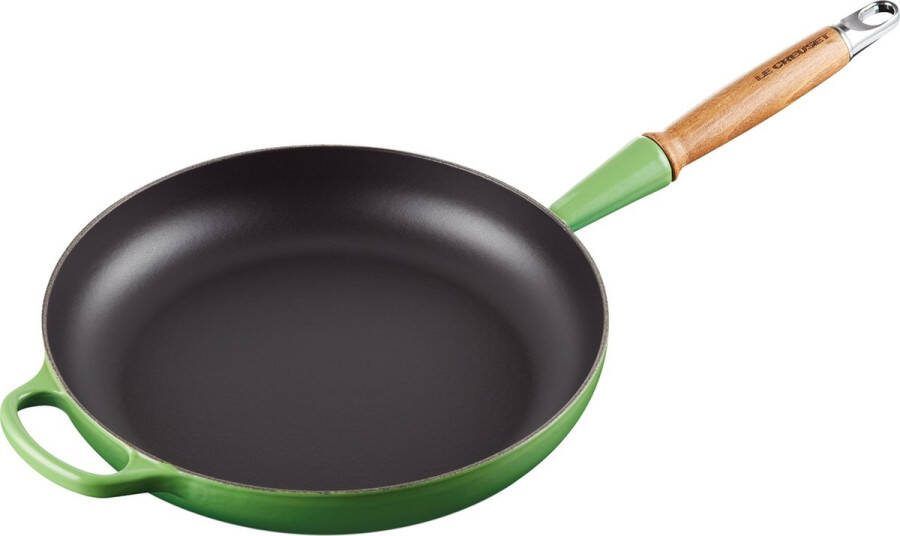 Le Creuset Koekenpan Signature Bamboo ø 28 cm 2.6 Liter Geëmailleerde anti-aanbaklaag