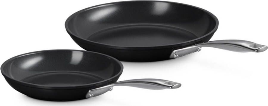 Le Creuset Koekenpannenset Essential Non-Stick Ceramic ø 24 en 28 cm Keramische anti-aanbaklaag