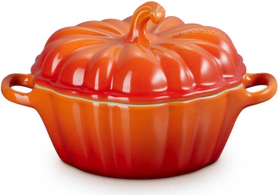 Le Creuset Mini-Braad- Stoofpan Pompoen in Aardewerk 16 Cm Oranjerood