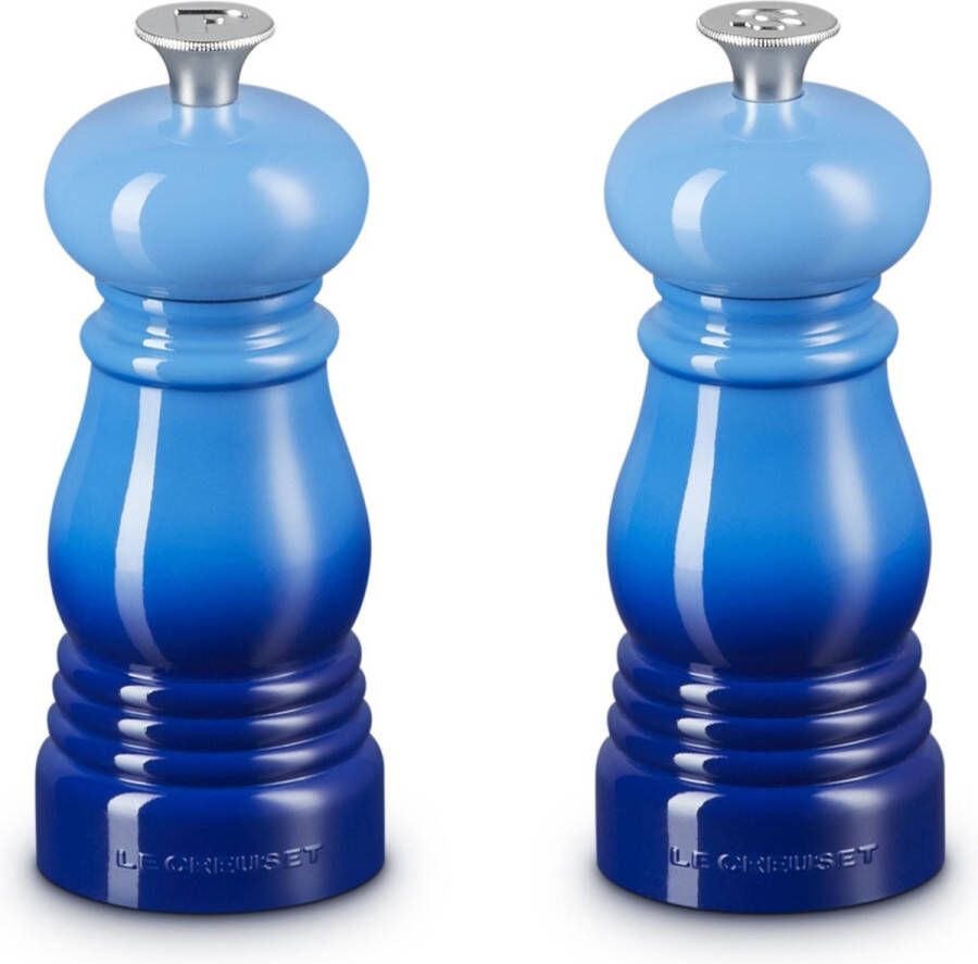 Le Creuset Mini Peper- en zoutset Azure 12 cm