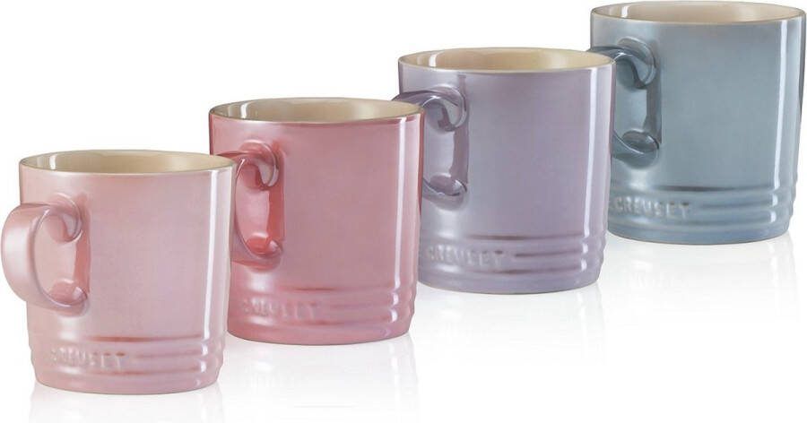 Le Creuset Mokken Metallic Pastel 350 ml 4 stuks