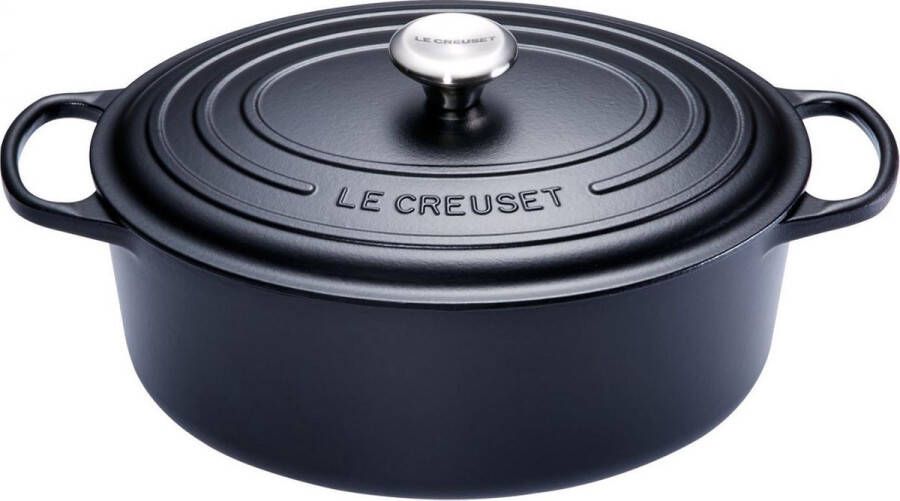 Le Creuset Ovale braad- stoofpan 13 9L 40cm Mat Zwart