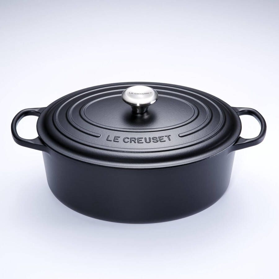 Le Creuset Ovale braad- stoofpan 8 9L 35cm Mat Zwart