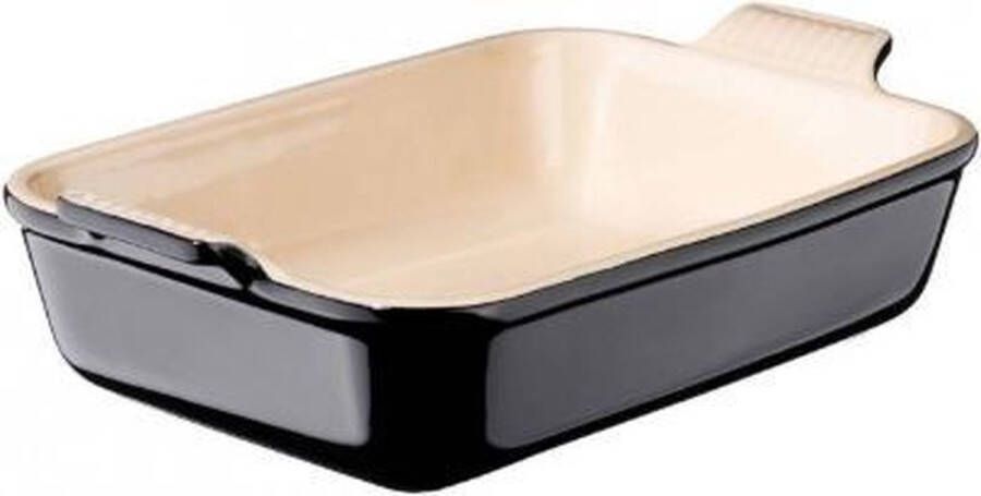 Le Creuset Ovenschaal Heritage Ebbenzwart 19 x 14 cm 1.1 liter