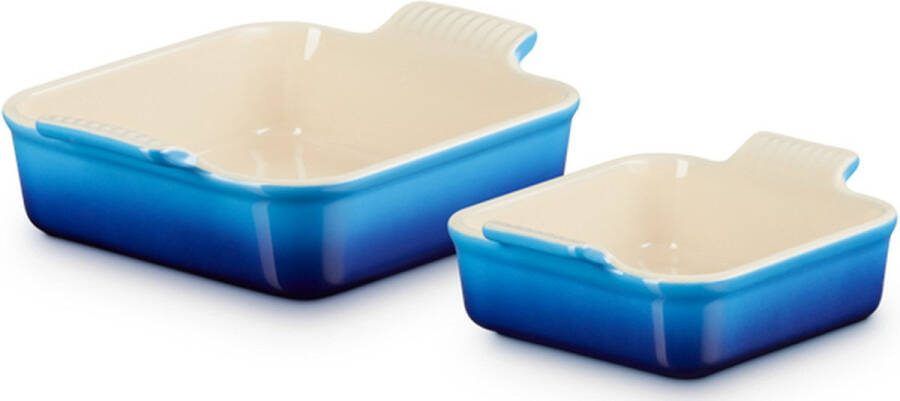 Le Creuset Ovenschaal Vierkant Set Van 2 Stuks Azure