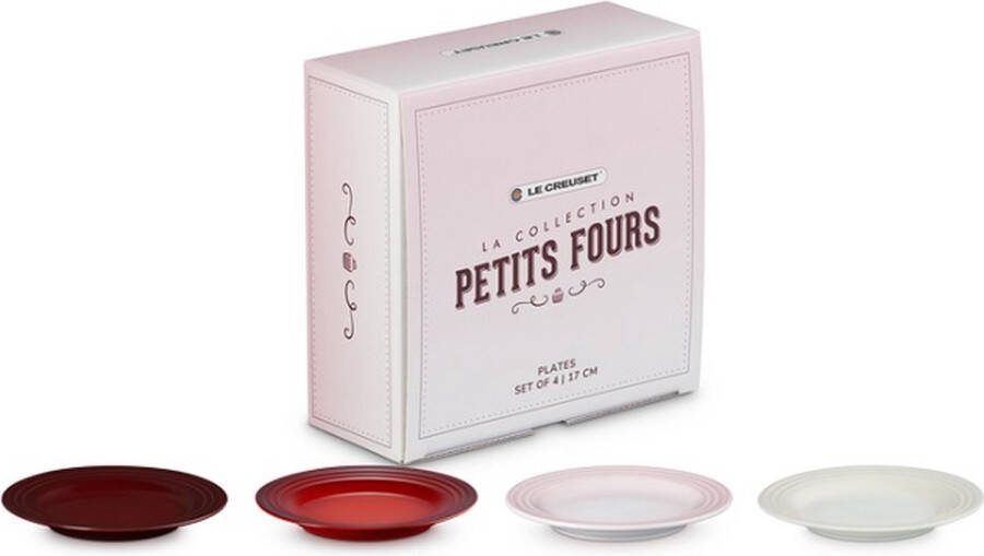 Le Creuset Petits Fours Gebaksbordjes 17 Cm Set Van 4 Stuks