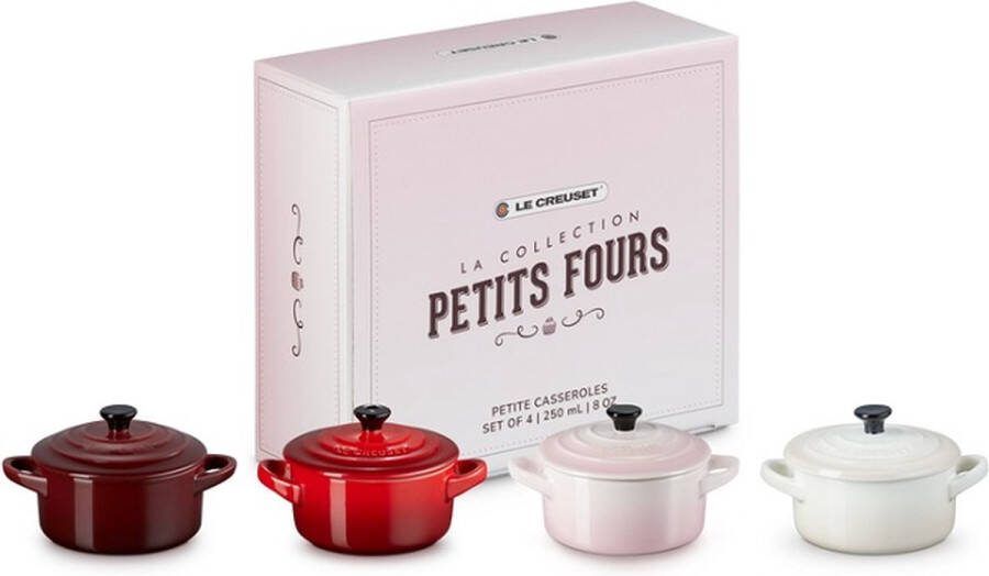 Le Creuset Petits Fours Mini Braad Stoofpannetjes 10 Cm Set Van 4 Stuks