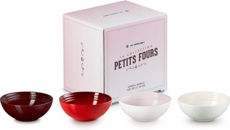 Le Creuset Petits Fours Ontbijtkommen 16 Cm Set Van 4 Stuks