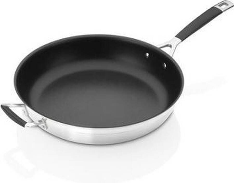 Le Creuset RVS PLUS Sauteerpan met anti-aanbaklaag 32cm