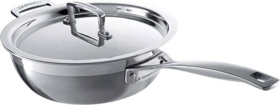 Le Creuset RVS Sauteuse 'Chef 2 1L 24cm