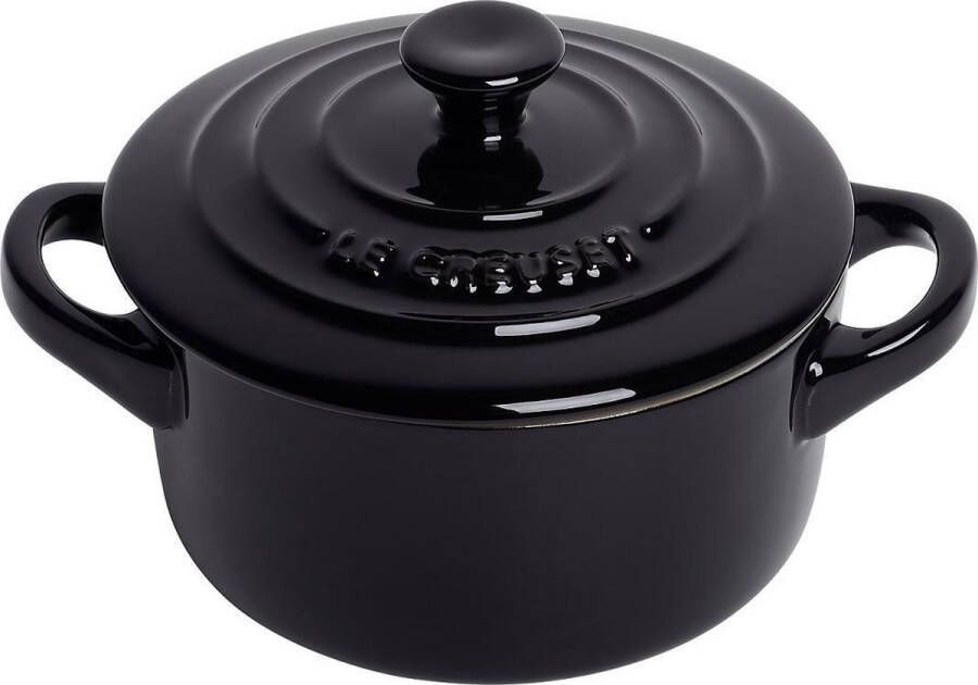 Le Creuset Serveerpannetje Mini Braadpan Signature Ebbenzwart ø 10 cm 250 ml