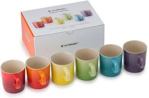 Le Creuset Set Van 6 Espressokopjes 0 10l Regenboog Kleuren