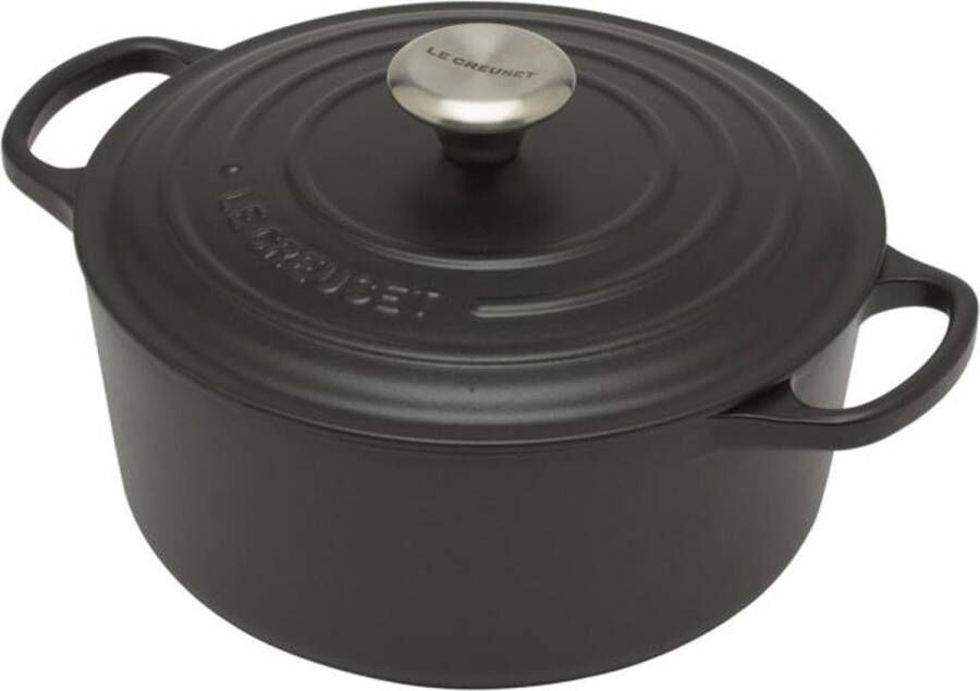 Le Creuset Gietijzeren Ronde Braadpan Mat Zwart 24cm 4 2l | Potten&Pannen | Keuken&Koken Keukengerei | 0024147260752 - Foto 2