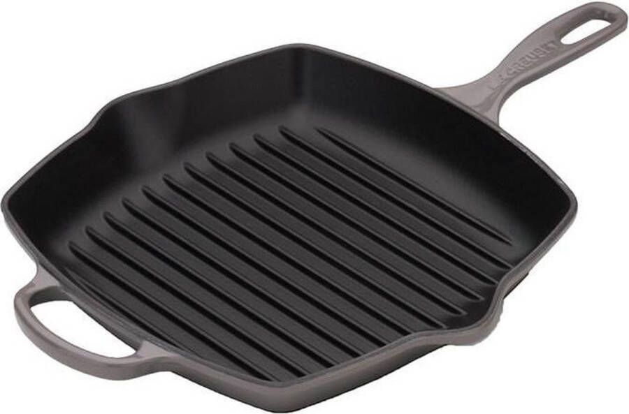 Le Creuset Grillpan Signature Flint 26 x 26 cm Geëmailleerde anti-aanbaklaag