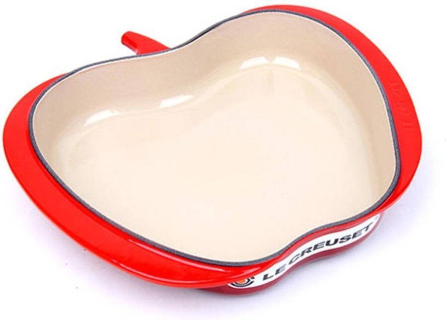 Le Creuset taart vorm vintage appel kersenrood