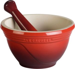 Le Creuset Vijzel met Stamper Kersenrood ø 12 cm