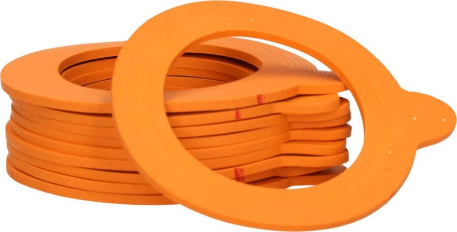 Le Parfait 20x Weckpot inmaakringen rubber oranje 70 mm