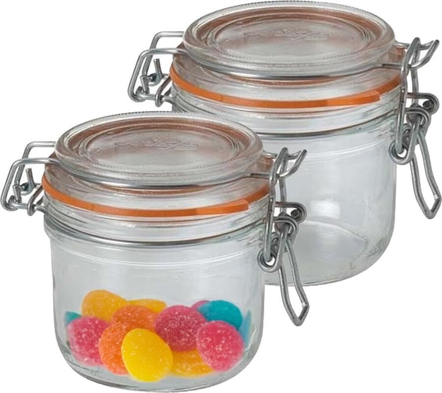 Le Parfait Voorraad weckpot 2x glas transparant 8 5 x 7 cm 200 ml