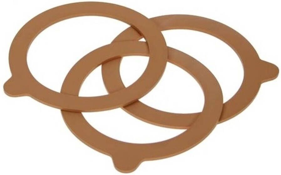 Le Parfait Weckpot inmaakringen 10x rubber bruin 9 cm Weckpotten