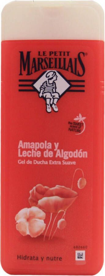 Basic Shower Gel Douche Gel 400 ml Le Petit Marseillais Amapola & Leche De Algodon