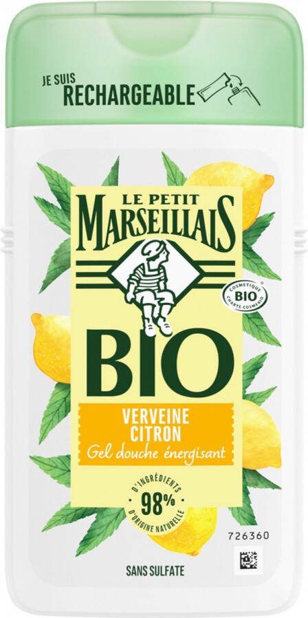LE PETIT MARSEILLAIS Energiegevende Citroen Verbena Douchegel Biologisch 250 ml