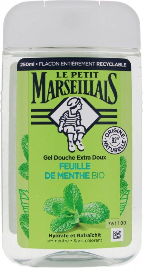 LE PETIT MARSEILLAIS Extra Milde Douchegel Biologisch Muntblad 250 ml