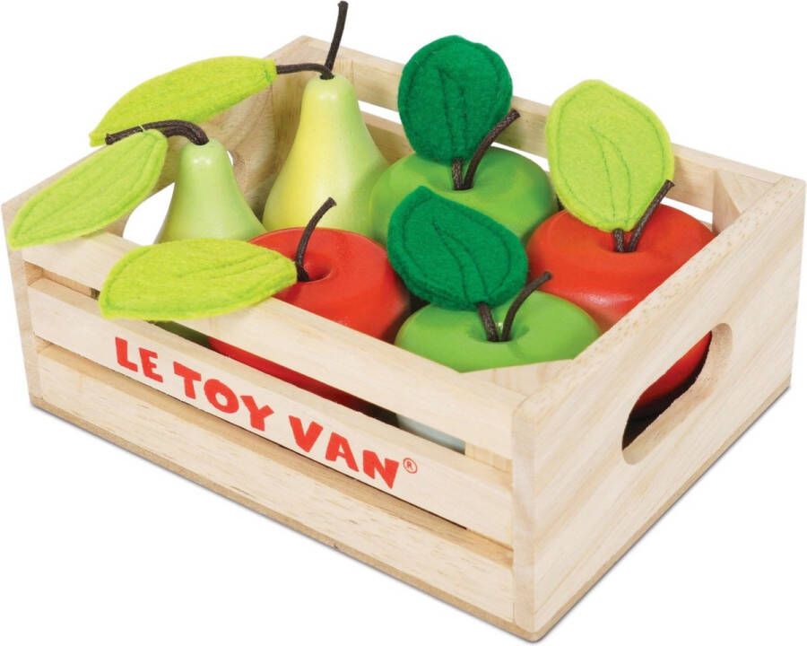 Le Toy van Appels en peren in houten kratje (7 delig)