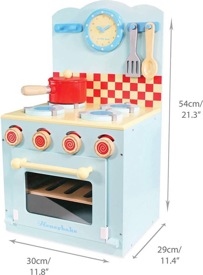 Le Toy van Oven en kookplaat set 30 x 29 x 54 cm (lxbxh)