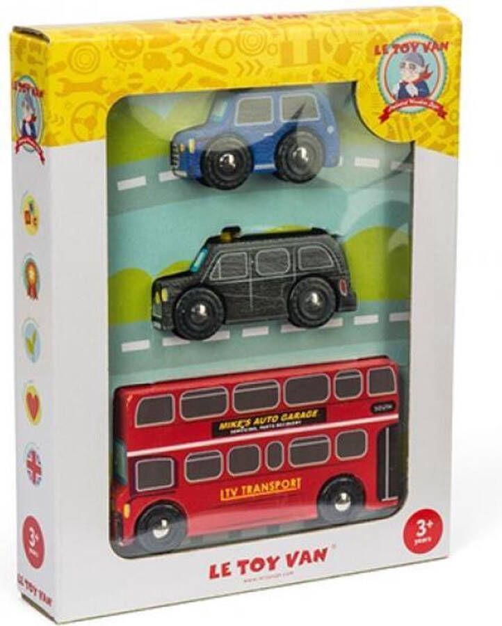 Le Toy van Speelset Auto's London klein Hout