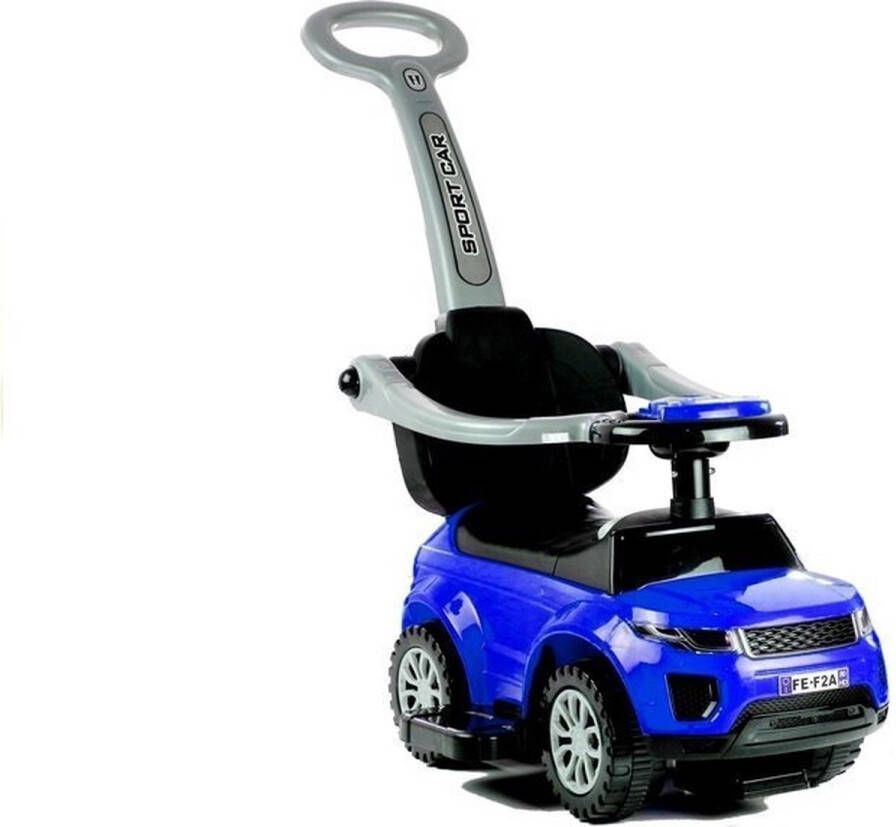 LEAN TOYS 3 in 1 sportauto loopauto met 5 geluiden op het stuur Ride on met duwstang Inclusief opberg vak onder zitting Belastbaar tot 27 kg Vanaf 1 jaar Buitenspeelgoed Rood