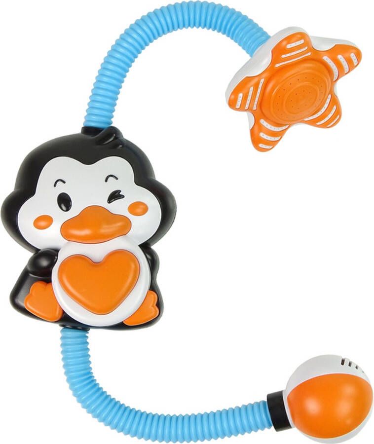 LEAN TOYS Badspeelgoed pinguin met douche en pomp Kinderspeelgoed Badspeeltjes Met zuignappen Leuk voor de kleinste